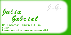 julia gabriel business card